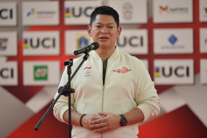 Terhadap Kejuaraan Dunia Balap Sepeda TISSOT UCI Track Nations Cup 2023, Presiden NOC Indonesia Ucapkan Terima Kasih atas Dukungan Menpora Amali