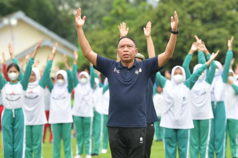 Saat Senam SKJ Bareng di Yogyakarta, Menpora Amali Ingin Masyarakat Bugar dan Punya Imunitas Bagus