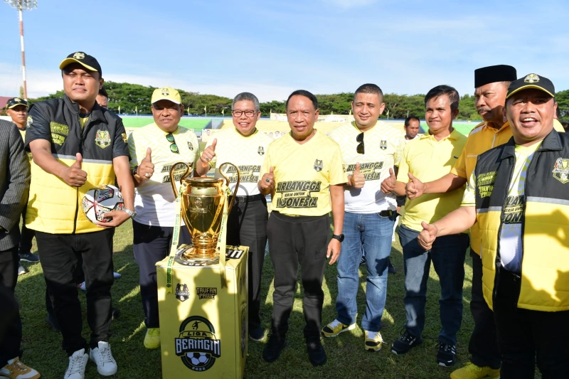 Jaga Sportivitas, Jadi Pesan Menpora Amali saat Membuka Liga Beringin Sulawesi Selatan