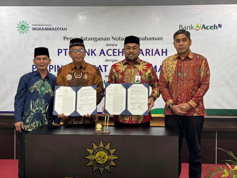 Bank Aceh dan Muhammadiyah Resmi Jalin Kerja Sama Soal Layanan Keuangan Syariah