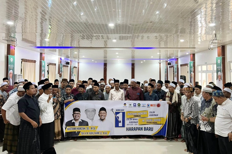 Alumni Dayah Abu Kuta Krueng Siap Menangkan Bustami-Teungku Fadhil Rahmi di Pilgub Aceh 2024