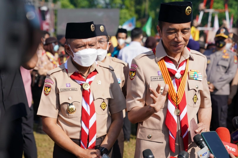 Pramuka Bagian Generasi Muda yang Harus Diperhatikan Kata Menpora Amali Saat Dampingi Presiden Jokowi di Jamnas 2022