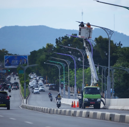 Lampu Jalan di Banda Aceh Berangsur Normal Pasca  Pencurian Kabel