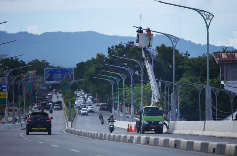 Lampu Jalan di Banda Aceh Berangsur Normal Pasca  Pencurian Kabel