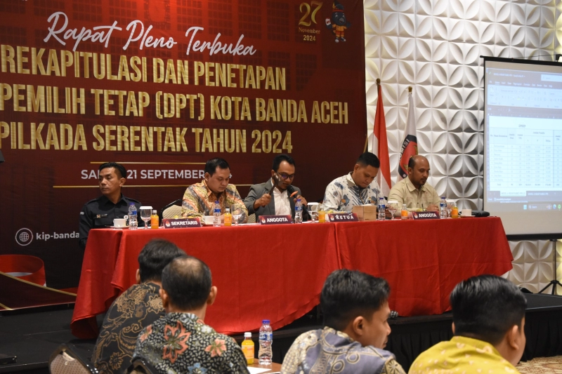 KIP Banda Aceh Tetapkan Empat Pasangan Calon di Pilwakot 2024