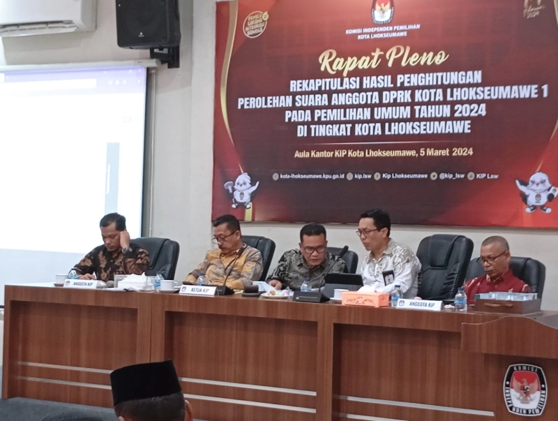 25 Caleg Terpilih Ditetapkan, Partai Nasional Kuasai DPRK Lhokseumawe