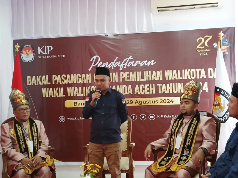 Pilkada Banda Aceh 2024, Calon Independen Zainal Arifin-Mulia Rahman Daftar ke KIP 