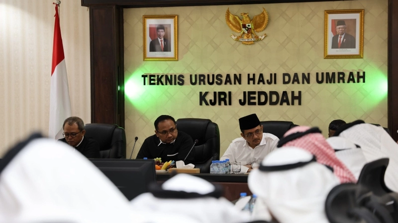 Pastikan Pelayanan Haji Aman, Menteri Agama Bertemu Masyariq