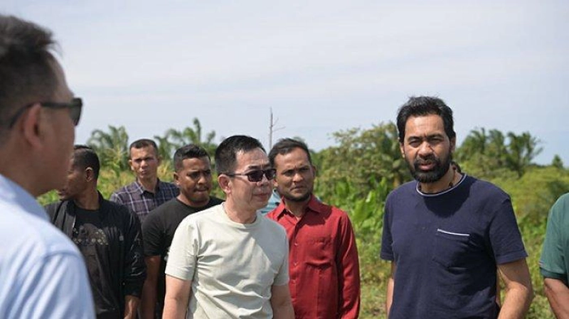 Bangun Pabrik Rokok, Mualem Bawa Investor Tinjau Lahan di Aceh Utara