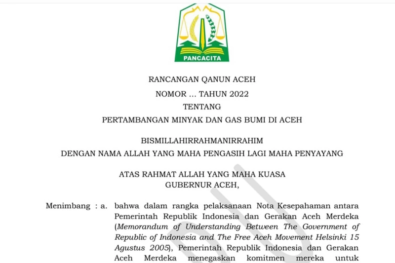 Rancangan Qanun Migas Aceh: BUMG Bisa Mengelola Tambang Minyak, Kepala BPMA Ditentukan DPRA