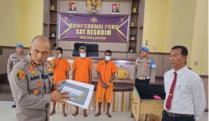 Polres Langsa Tahan Tiga Warga Bangladesh Tersangka Penyelundupan Rohingya