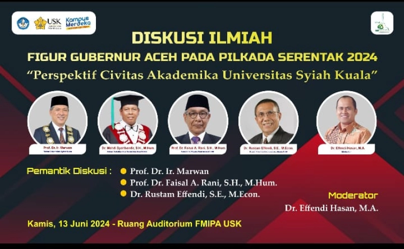 Ini 7 Kriteria Calon Gubernur Aceh 2024 Rekomendasi Universitas Syiah Kuala