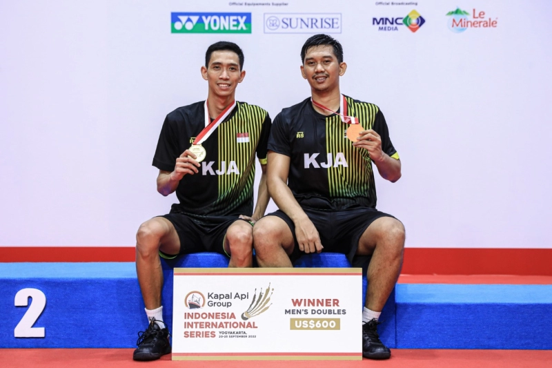 Debut Eko/Ade Berbuah Titel Juara Kapal Api Indonesia International Series 2022