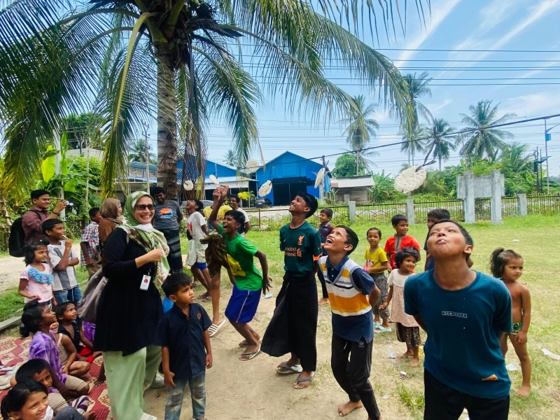 Yayasan Geutanyoe dan Anak Rohingya Rayakan Hari Anak Nasional di Lhokseumawe