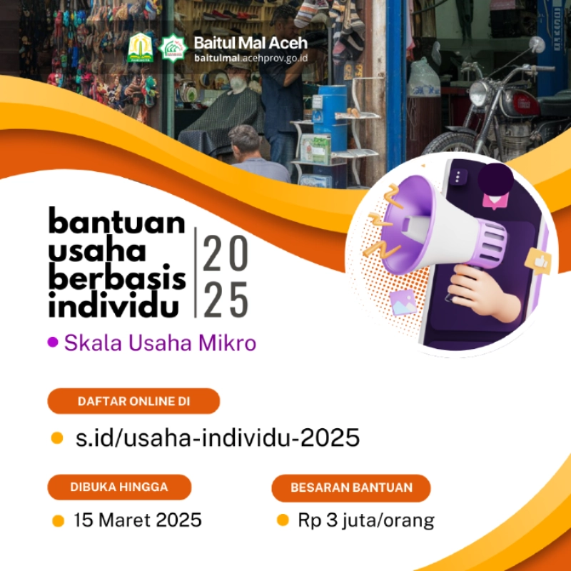 Baitul Mal Aceh Buka Pendaftaran Bantuan Usaha, Simak Syaratnya