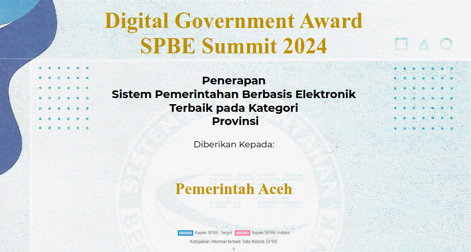 Pemerintah Aceh mendapat penghargaan Digital Government Award 2024 katagori Pemerintah Provinsi