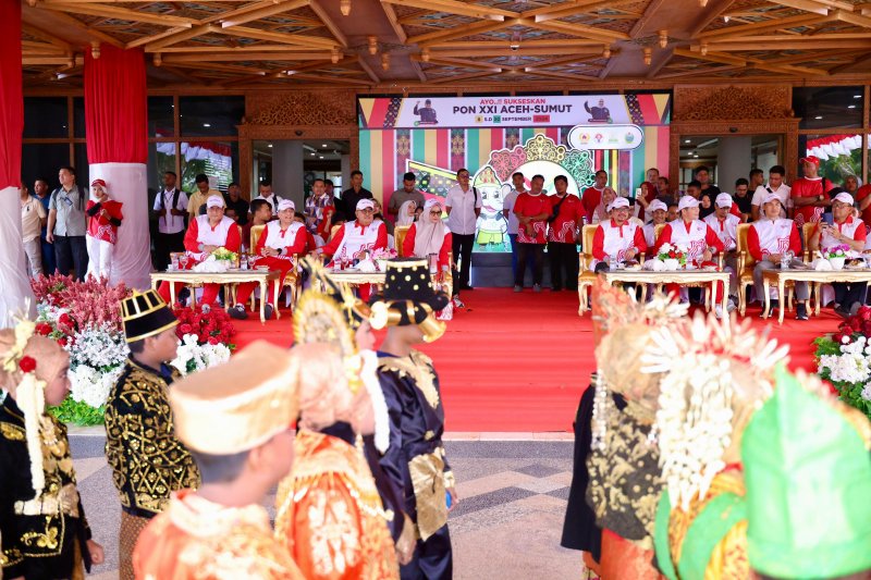 Pj Gubernur Aceh Bustami besert Forkopimda menyaksikan pawai kemerdekaan 