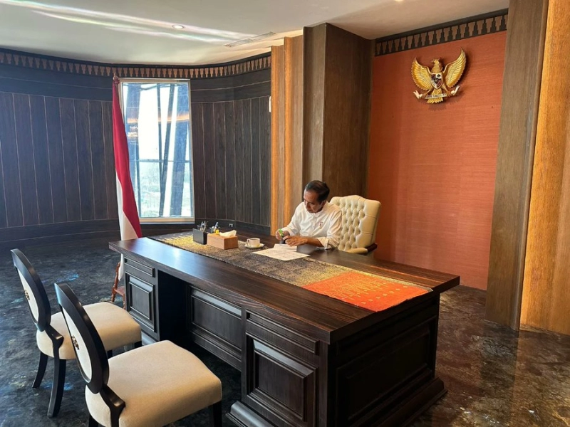 Foto-foto Ruang Kerja - Kamar Tidur Jokowi di IKN