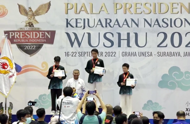 Jatim Moncer, Koleksi Enam Emas di Hari Pertama Kejurnas Wushu 2022 Piala Presiden