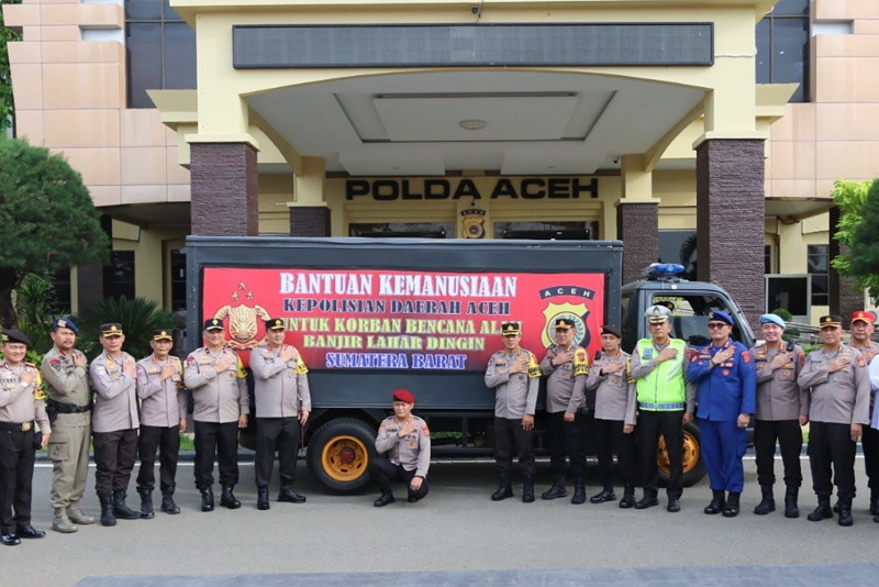 Polda Aceh Kirim Bantuan kemanusian untuk Korban Bencana di Sumbar