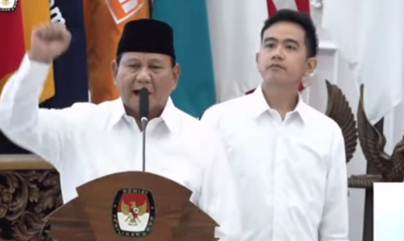 KPU Resmi Tetapkan Prabowo - Gibran Presiden dan Wapres Terpilih