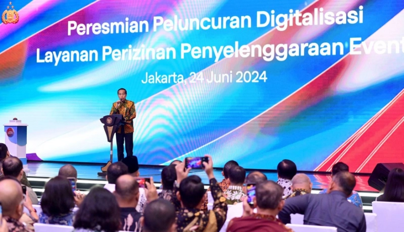 Presiden Jokowi Luncurkan Digitalisasi Layanan Perizinan Penyelenggaraan Even