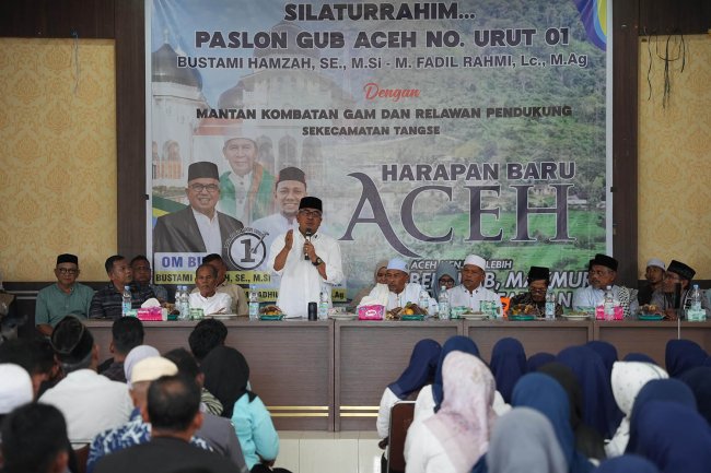 Foto-foto Cagub Bustami Hamzah dan Apa Karya Silaturahmi dengan Eks Kombatan GAM dan Relawan