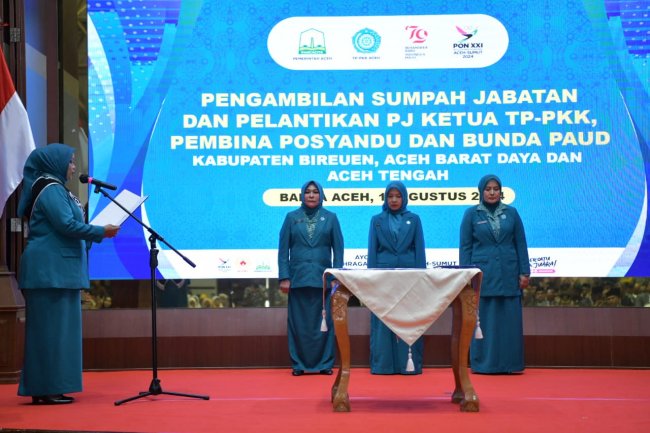 Foto-Foto Pelantikan Pj Bupati Bireuen, Aceh Barat Daya, dan Aceh Tengah